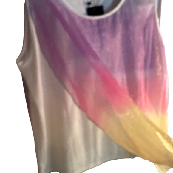 ♥️NWT RADZOLI Sheer Tunic/Dress colorful Unique Retails $60 Medium - Picture 3 of 9